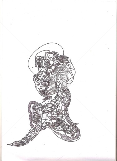 Dibujo titulada "probirkada-dogulanl…" por Conni Mnemonik, Obra de arte original, Bolígrafo