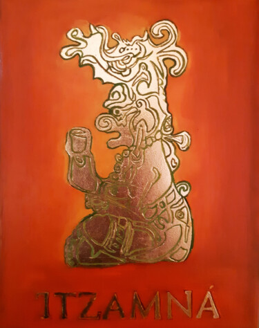 Картина под названием "Золото Майа" - Yunna V`Yun, Подлинное произведение искусства, Масло