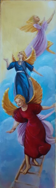 Peinture intitulée "Лестница Иакова" par Yunna V`Yun, Œuvre d'art originale, Huile