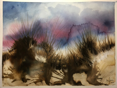 Painting titled "Temporale a Settemb…" by Yūrei, Original Artwork, Watercolor