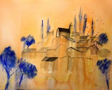 Painting titled "Ovunque" by Yūrei, Original Artwork, Watercolor