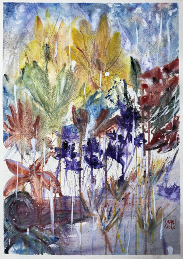 Peinture intitulée "I fiori che non ti…" par Yūrei, Œuvre d'art originale, Aquarelle