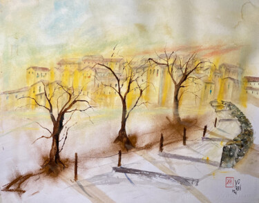 Painting titled "L'ultimo tratto del…" by Yūrei, Original Artwork, Watercolor