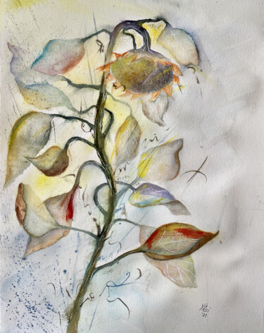 Peinture intitulée "Prova di primavera…" par Yūrei, Œuvre d'art originale, Aquarelle