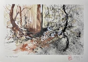 Painting titled "In the forest" by Yūrei, Original Artwork, Watercolor
