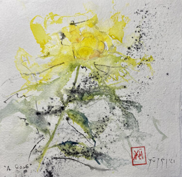 Schilderij getiteld "Acquarellini - A ro…" door Yūrei, Origineel Kunstwerk, Aquarel