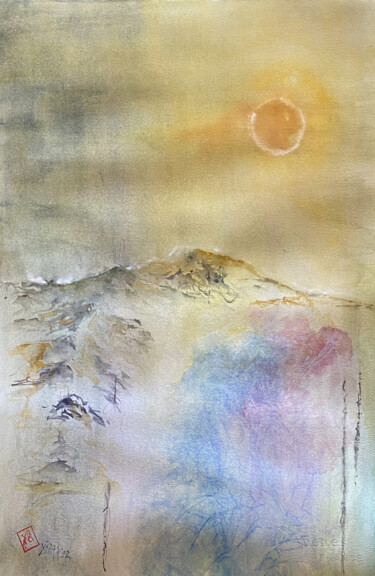 Painting titled "Sui Nebrodi" by Yūrei, Original Artwork, Watercolor