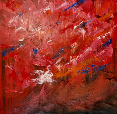 Pittura intitolato "Di fiori. Di vento.…" da Yūrei, Opera d'arte originale, Olio