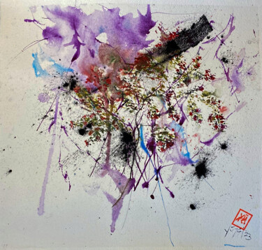 Peinture intitulée "Non diamanti" par Yūrei, Œuvre d'art originale, Aquarelle