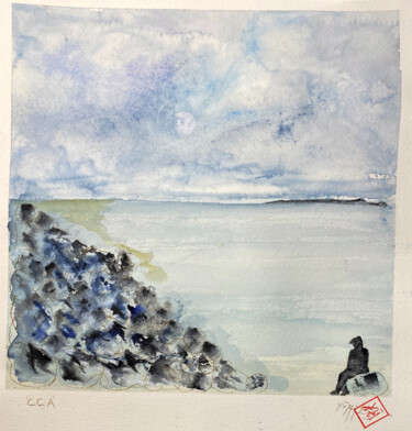 Painting titled "'Ccà" by Yūrei, Original Artwork, Watercolor