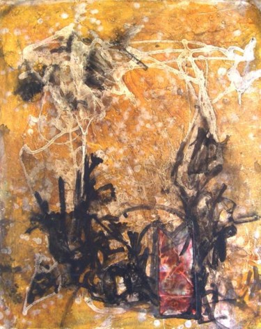 Painting titled "the fire" by Yuri Zain Elvin, Original Artwork