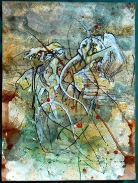 Картина под названием "painted 01" - Yuri Zain Elvin, Подлинное произведение искусства