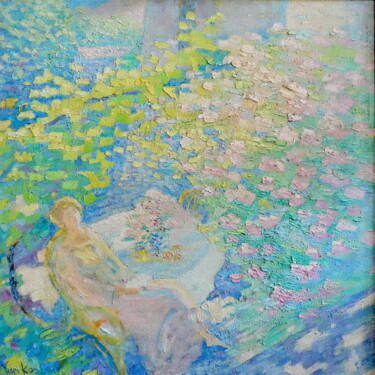 Peinture intitulée "Rose du poète" par Yurii Kozliuk, Œuvre d'art originale, Huile
