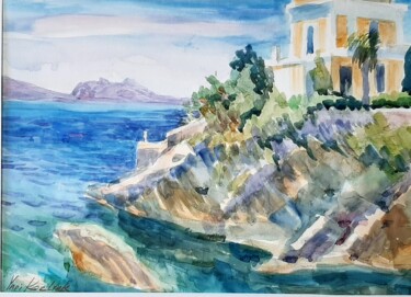 Peinture intitulée "Le baye de Marseille" par Yurii Kozliuk, Œuvre d'art originale, Aquarelle
