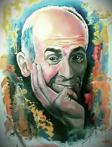 Картина под названием "Портрет Луи де Фюне…" - Yuri Orlicz, Подлинное произведение искусства, Масло