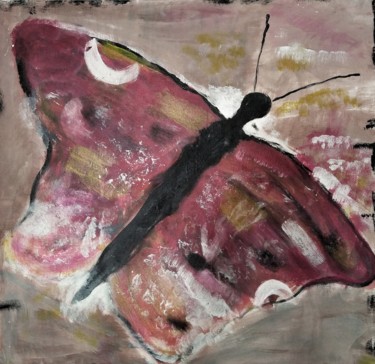 Painting titled "fire butterfly" by Yusha Art, Original Artwork