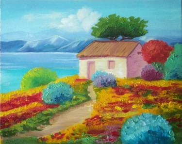 Painting titled "Provence" by Yusha Art, Original Artwork, Oil