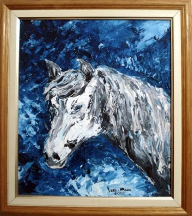 Pintura intitulada "cavalinho azul" por Yuri.Maia, Obras de arte originais