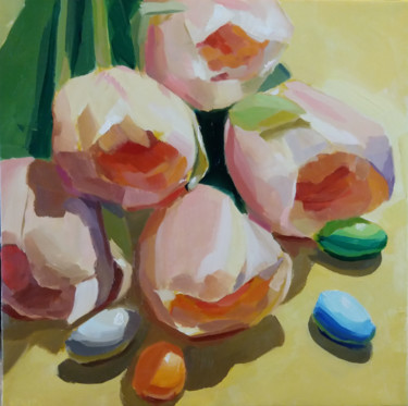 Malerei mit dem Titel "Tulip and Jordan Al…" von Yuri Tayshete, Original-Kunstwerk, Öl