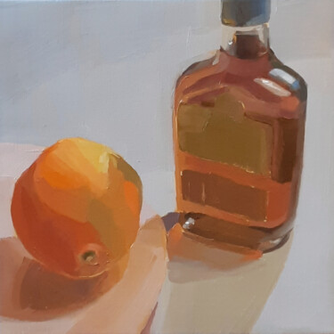Картина под названием "Akiko's Rum and Ora…" - Yuri Tayshete, Подлинное произведение искусства, Масло Установлен на Деревянн…