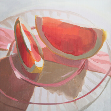 Pintura titulada "Grapefruit Slices o…" por Yuri Tayshete, Obra de arte original, Oleo