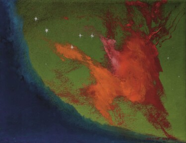 Картина под названием "Овен - знак Зодиака" - Yuriy Borodavkin, Подлинное произведение искусства, Масло Установлен на Деревя…