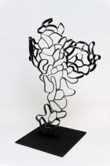Sculpture titled "Steel Chrochet III" by Yuriy Kraft, Original Artwork, Metals