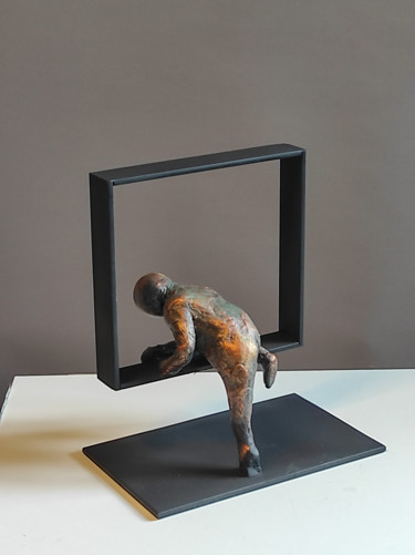 Skulptur mit dem Titel "***WINDOW***" von Yuriy Kraft, Original-Kunstwerk, Polymer Ton