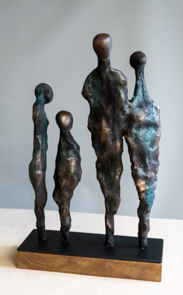 Skulptur mit dem Titel "***TOGETHER...?***" von Yuriy Kraft, Original-Kunstwerk, Ton