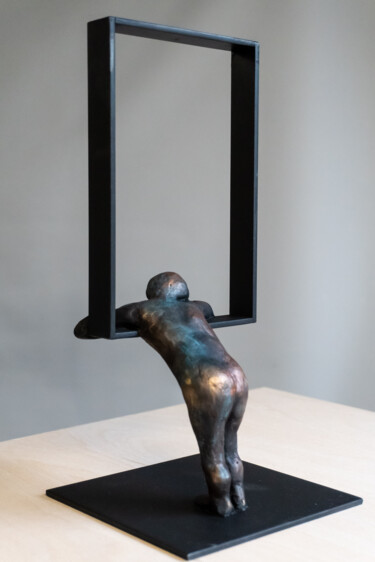 Sculpture titled "***WINDOW II***" by Yuriy Kraft, Original Artwork, Clay