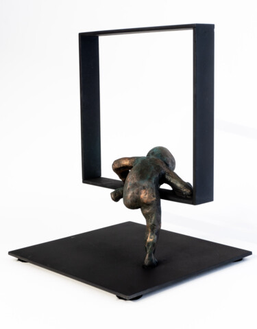Sculpture intitulée "***WINDOW III***" par Yuriy Kraft, Œuvre d'art originale, Métaux