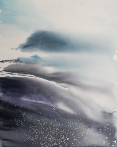 Peinture intitulée "***Abstract Landsca…" par Yuriy Kraft, Œuvre d'art originale, Aquarelle