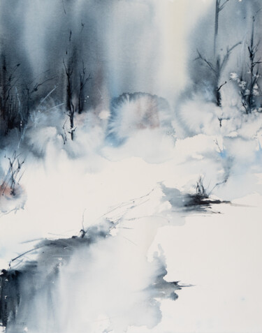 绘画 标题为“***Frozen silence***” 由Yuriy Kraft, 原创艺术品, 水彩