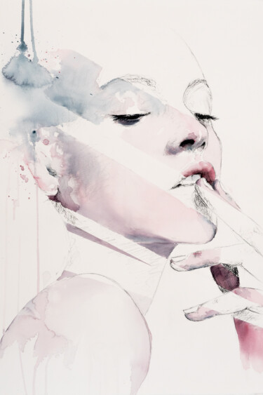 Malerei mit dem Titel "Sasha" von Yuriy Kraft, Original-Kunstwerk, Aquarell