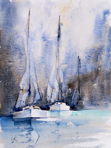 "***Sailing VIII***" başlıklı Tablo Yuriy Kraft tarafından, Orijinal sanat, Suluboya