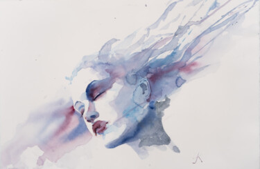 Peinture intitulée "***Finesse***" par Yuriy Kraft, Œuvre d'art originale, Aquarelle