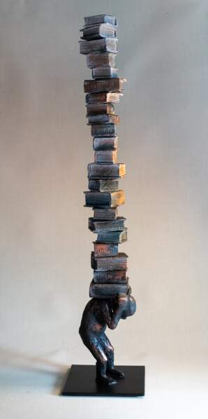 Skulptur mit dem Titel "***ARCHIVARIUS II***" von Yuriy Kraft, Original-Kunstwerk, Ton