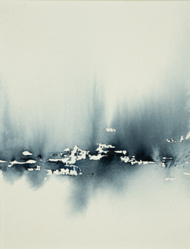 Malerei mit dem Titel ""Silent Hues: A Sym…" von Yuriy Kraft, Original-Kunstwerk, Aquarell