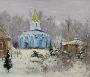 Картина под названием "Winter Dream" - Yuriy Demiyanov, Подлинное произведение искусства, Масло Установлен на Деревянная рам…