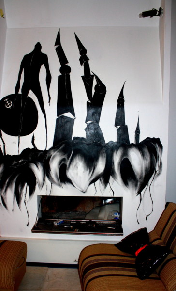 Рисунок под названием "Wall painting" - Yuriy Tryapitsyn, Подлинное произведение искусства