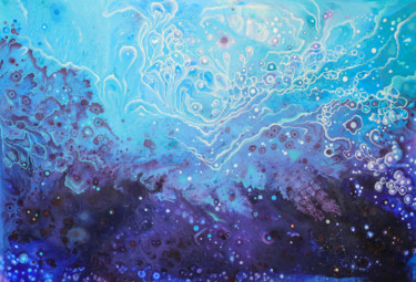 Painting titled "Sip of enlightenmen…" by Alexandra Dobreikin, Original Artwork, Acrylic Mounted on Wood Stretcher frame