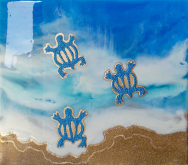 "First big Trip" wall art Resin painting Painting titled ""First big Trip" wa…" by Alexandra Dobreikin, Original Art, Resin