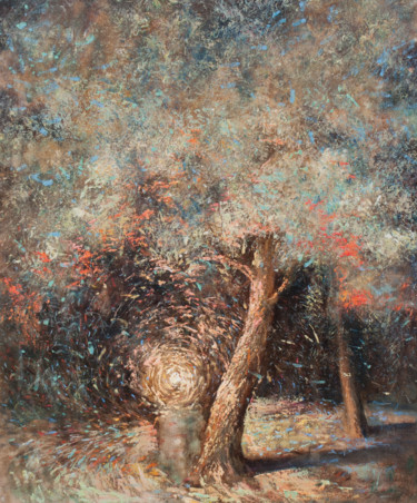 Painting titled "Glow" by Yuri Ermolaev, Original Artwork, Oil