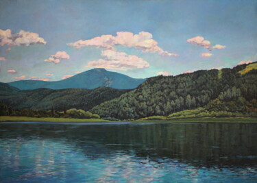 Painting titled "Siberian expanses" by Yury Sapozhnikov, Original Artwork, Oil