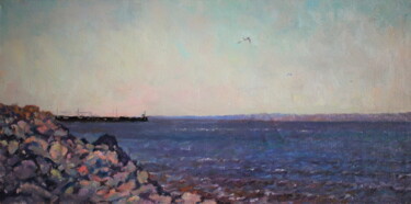 Ζωγραφική με τίτλο "Gulf of Finland" από Yury Sapozhnikov, Αυθεντικά έργα τέχνης, Λάδι
