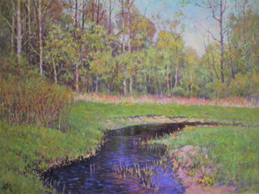 Painting titled "high water" by Yury Sapozhnikov, Original Artwork, Oil