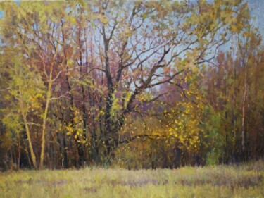 Peinture intitulée "Goodbye autumn" par Yury Sapozhnikov, Œuvre d'art originale, Huile