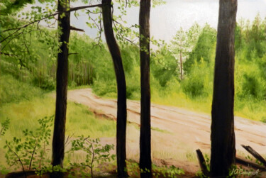 "Forest walk" başlıklı Tablo Yury Smirnov tarafından, Orijinal sanat, Petrol Ahşap Sedye çerçevesi üzerine monte edilmiş