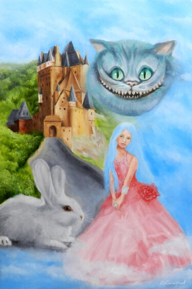 Peinture intitulée "Alice's dream" par Yury Smirnov, Œuvre d'art originale, Huile Monté sur Châssis en bois