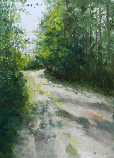 Painting titled "Around the bend" by Yury Smirnov, Original Artwork, Oil